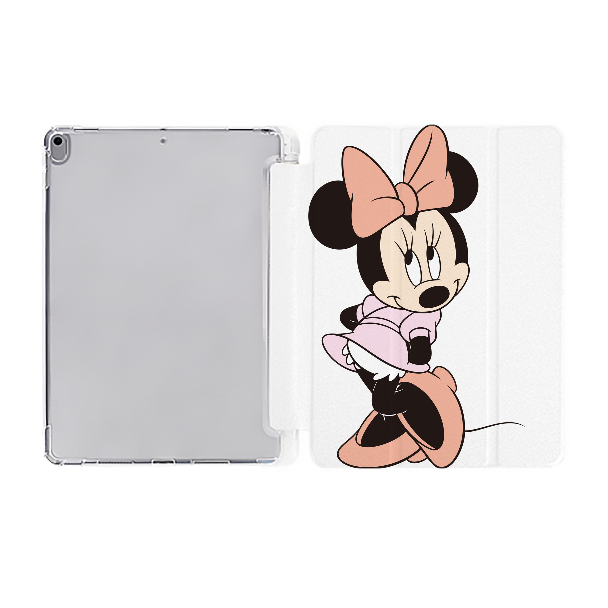 （画像用） ミッキーマウス Mickey Mouse IPad ケース ペン収納付き 三つ折りスタンド PUレザー×シリコン 対応機種9.5/10.5/10.9インチ